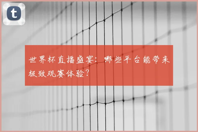 世界杯直播盛宴：哪些平台能带来极致观赛体验？